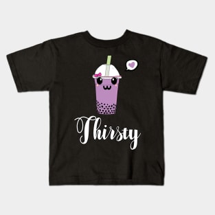 Thirsty Kawaii Bubble Tea Love Kids T-Shirt
